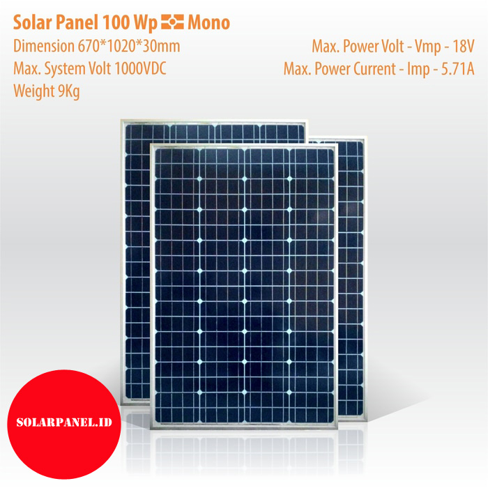 Jual Solar panel 100wp mono