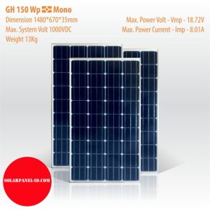 jual solarpanel gh 150 wp