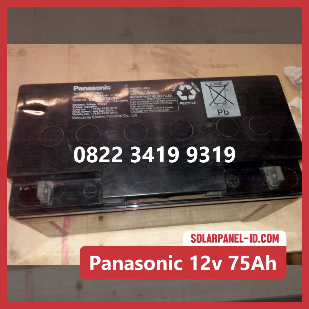 Panasonic baterai kering 12v 75ah baterai pju tenaga surya