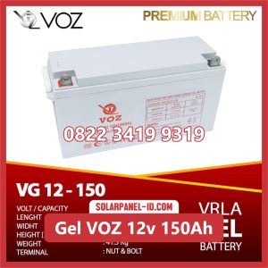 VOZ baterai kering gel 12v 150ah baterai pju tenaga surya