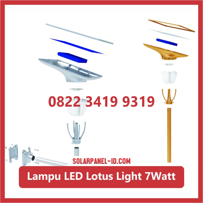 Jual Lampu Taman Tenaga Surya Lotus Light 7watt Surabaya