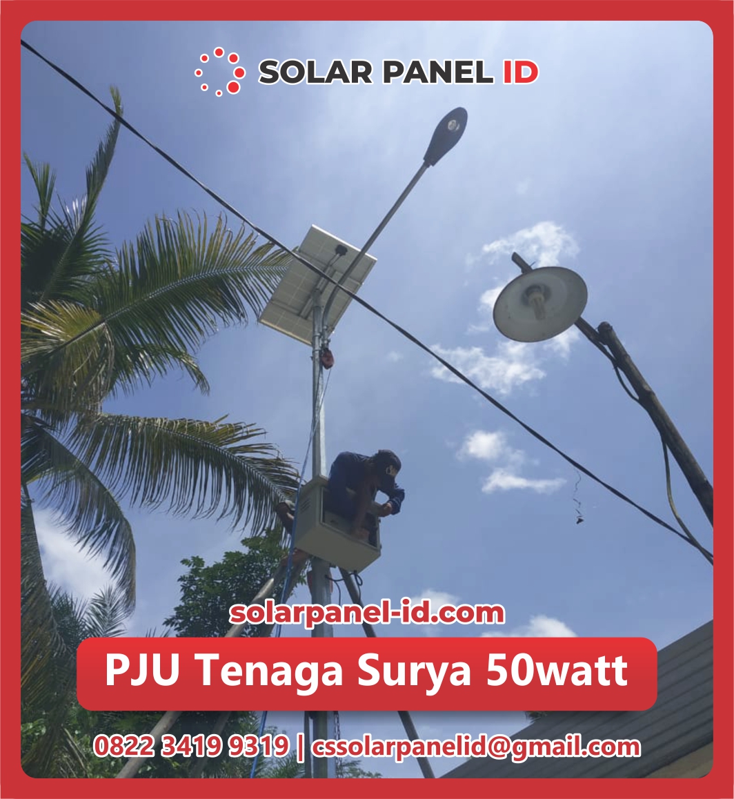 jual pju solar cell 50 watt 50watt